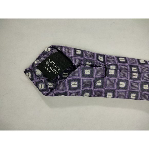 3x Pronto Uomo Men's Neckties ties All Silk Paisley geometric shapes squares - Picture 10 of 16